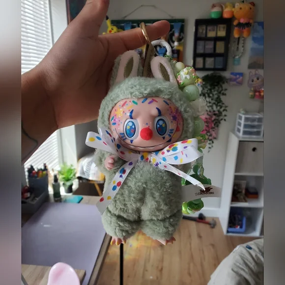 Green Grape Labubu Custom Clown! - Picture 2 of 3